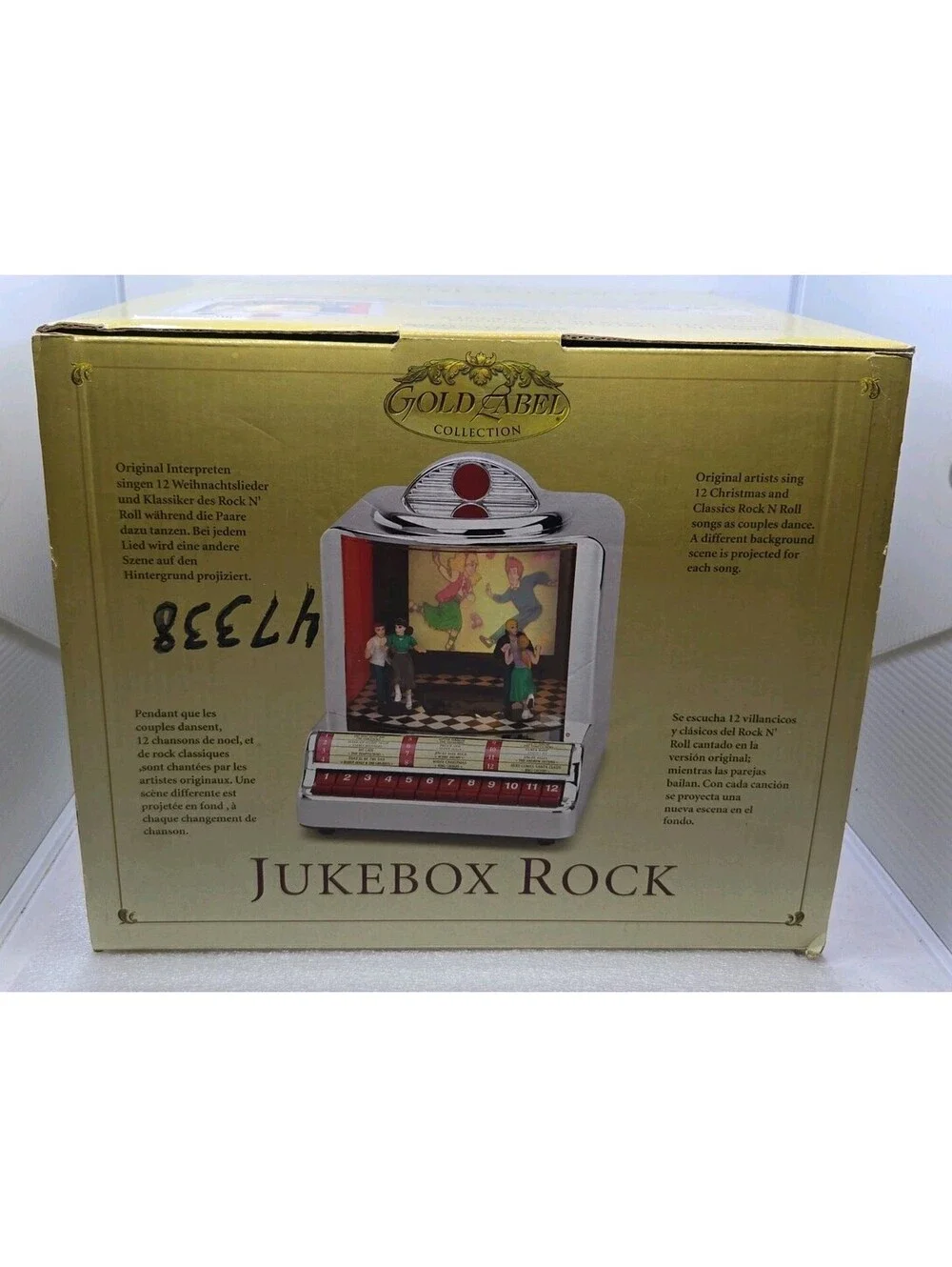 Mr Christmas Gold Label Jukebox Rock Animated Musical Holiday Decor 12 Songs Vtg